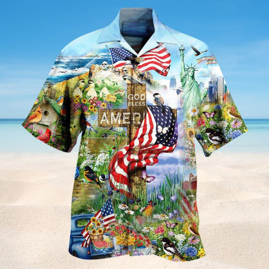 God Bless American Flower Garden Edition – Hawaiian Shirt