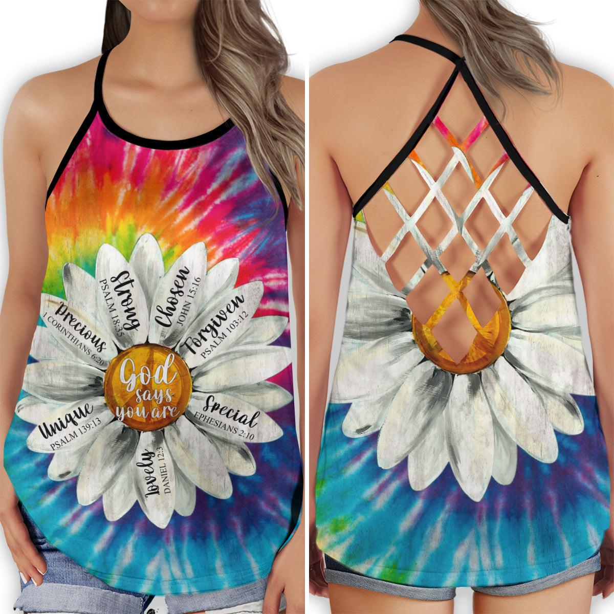 Faith Message You Are Strong - Hollow Tank Top