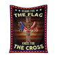 God Stand For The Flag American Flag Christian 50 x 60 Inch Flannel Blanket For Cozy Bedroom And Sofa Decor
