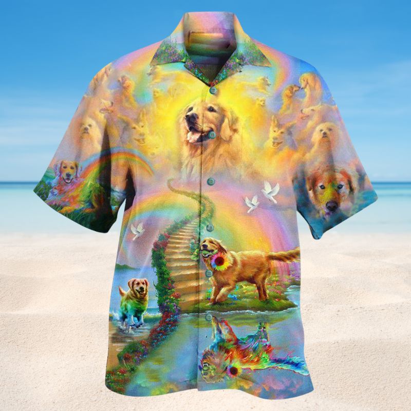 Gold At The End Of A Rainbow Dog Edition – Hawaiian Shirt