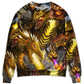 Golden Dragon Skull Fantasy Art – Sweater - Ugly Christmas Sweater