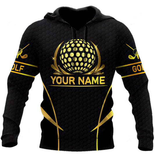 Golden Golf Custom Art – 3D Hoodie