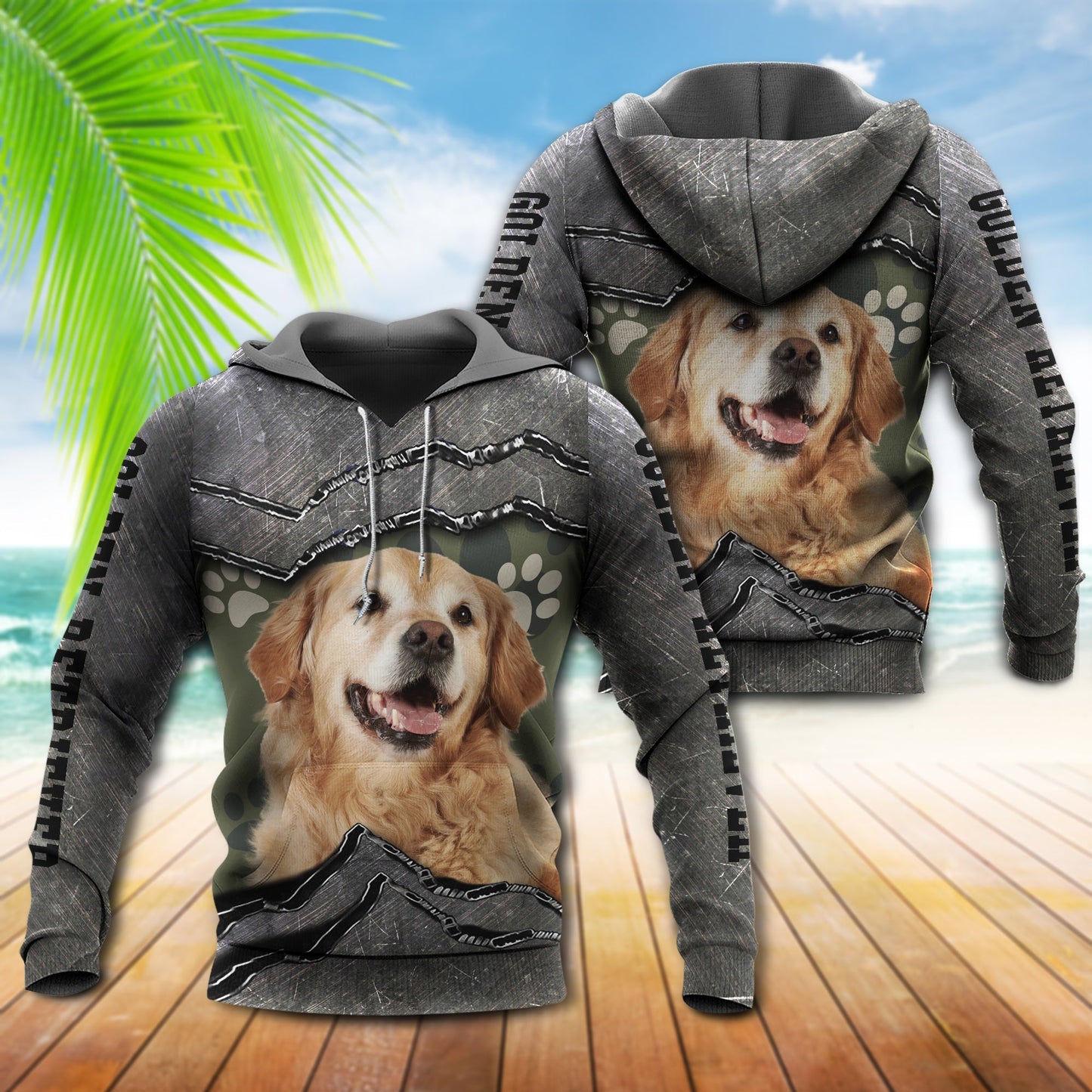 Golden Retriever My Friend Paw - 3D Hoodie