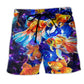 Goldfish Galaxy Cosmic Color Art – Beach Short