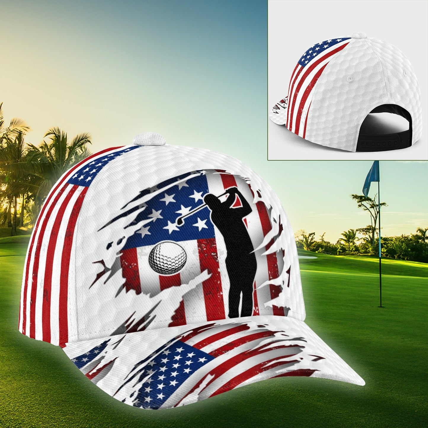 Golf America White Vibes – Classic Cap