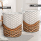 Golf Ball Rattan Teaxture - Laundry Basket - Owls Matrix LTD