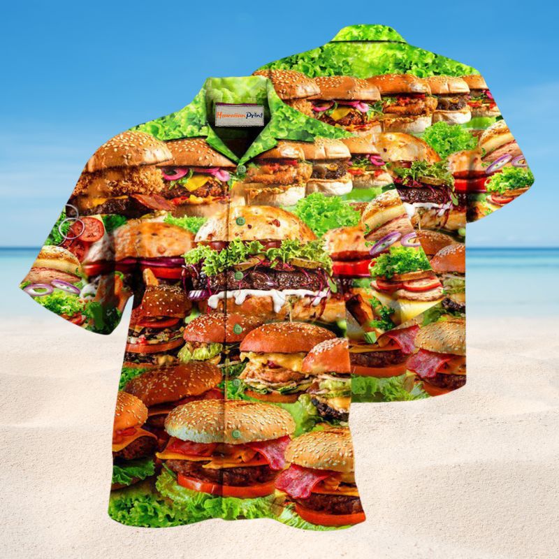 Good Food Good Mood Hamburger Edition – Hawaiian Shirt