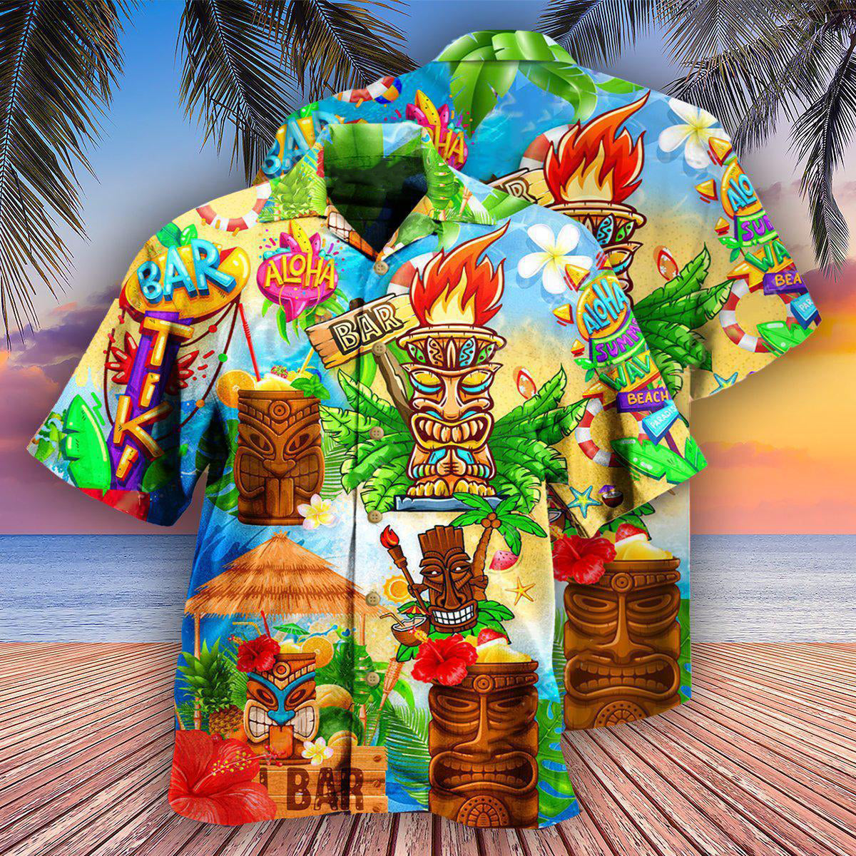 Good Times Great Friends Tiki Bar – Hawaiian Shirt