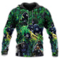 Gorilla Family Jungle Green Style - 3D Hoodie