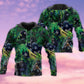 Gorilla Family Jungle Green Style - 3D Hoodie2