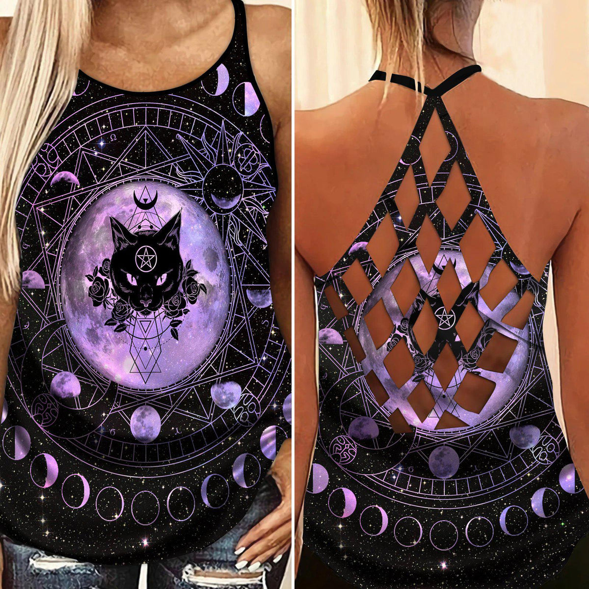 Gothic Skull Cat Club Style Limited Edition 2 – Hollow Tank Top
