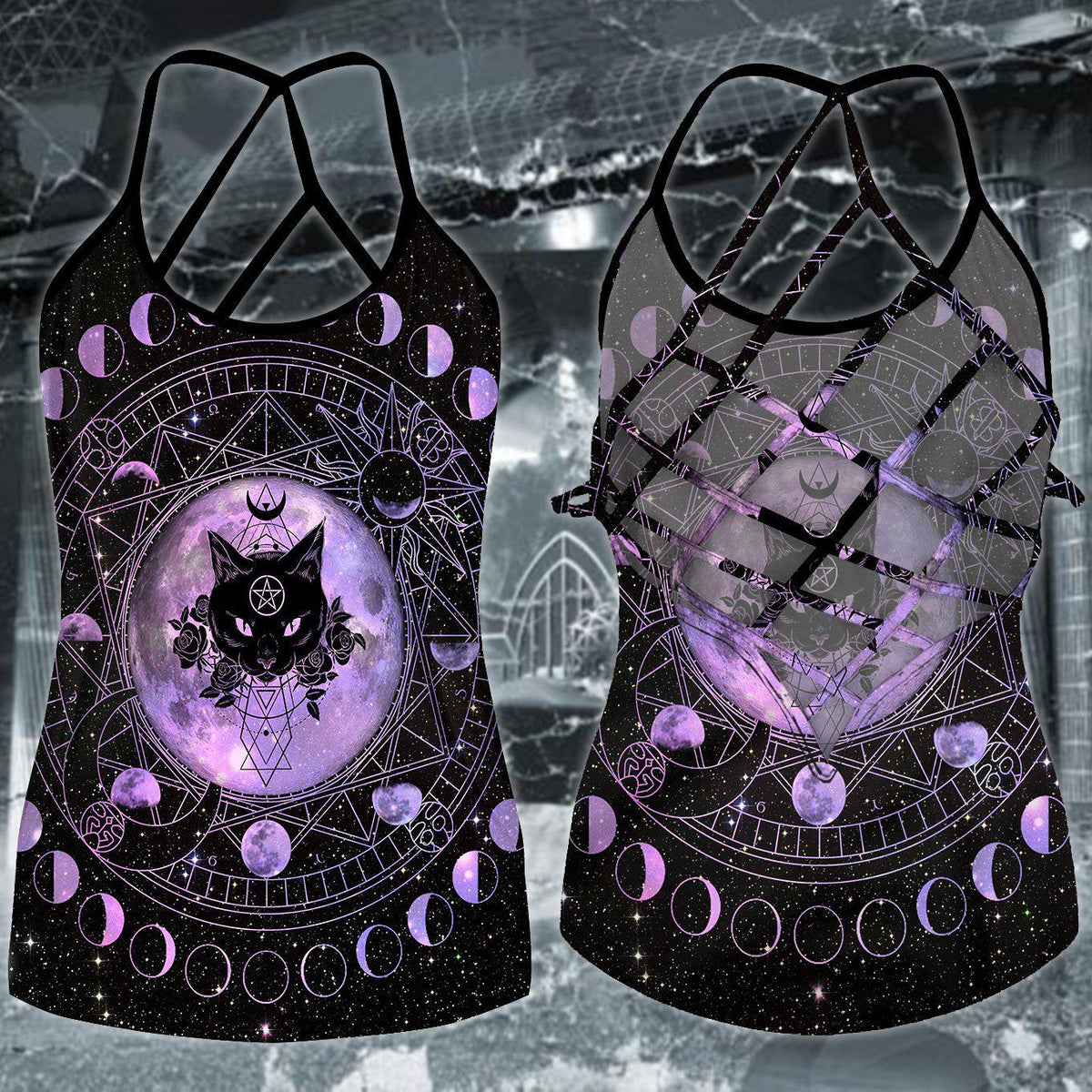 Gothic Skull Cat Club Style Limited Edition 2 – Hollow Tank Top