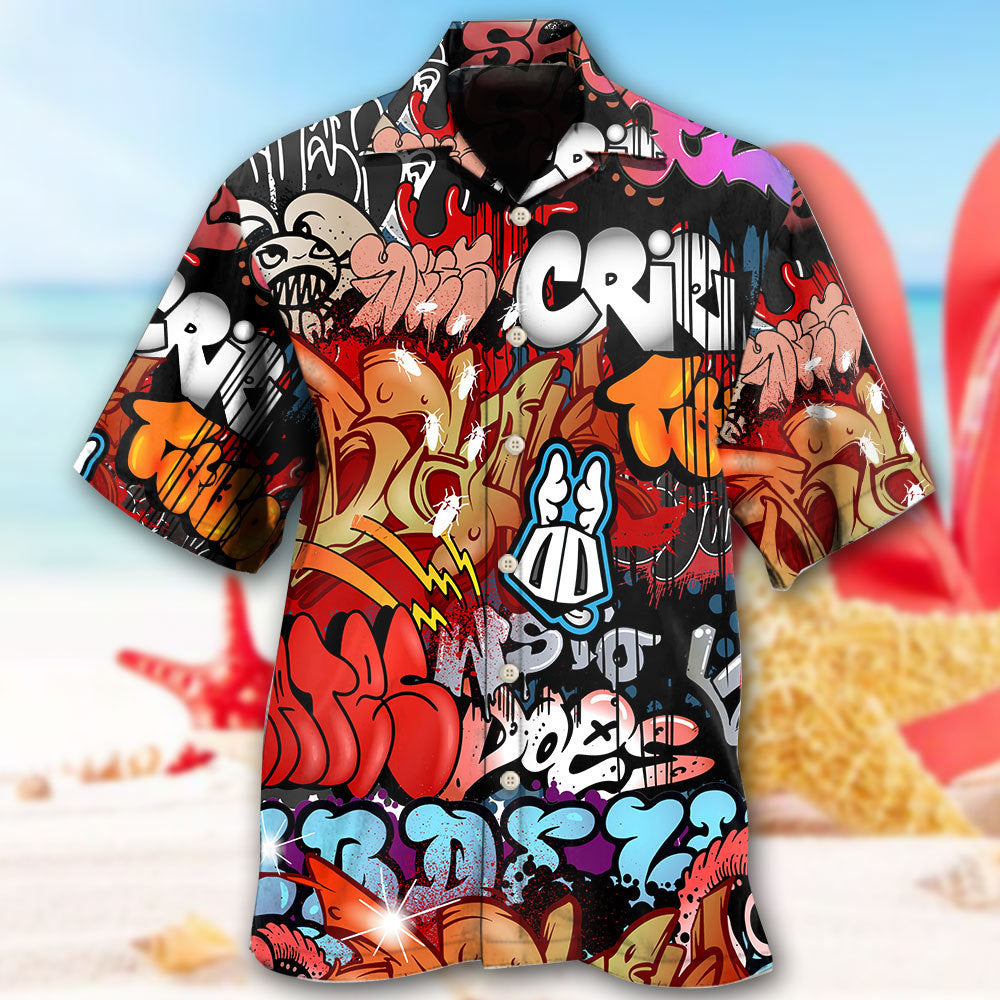 Graffiti Street Art Colorful - Hawaiian Shirt