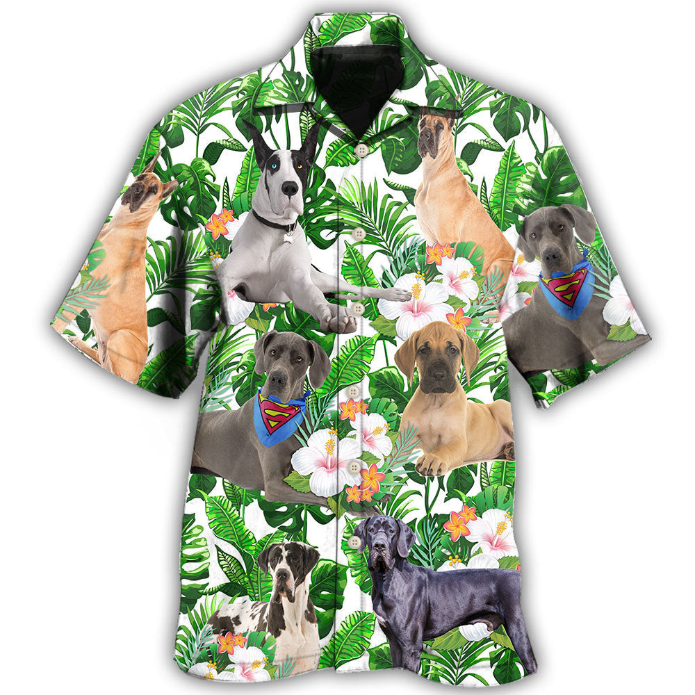 Great Dane Best Dog Dad Theme – Hawaiian Shirt