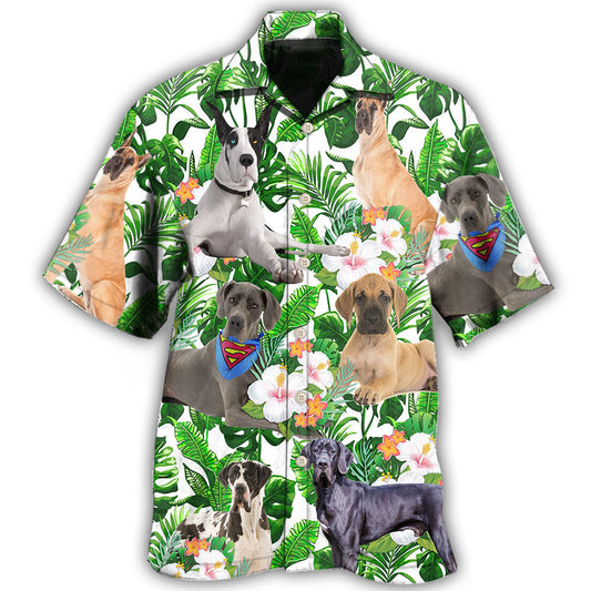 Great Dane Best Dog Dad Theme – Hawaiian Shirt