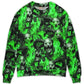 Green Flame Skull Burning Art – Sweater - Ugly Christmas Sweater