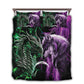 Green And Purple Dragon And Wolf Fantasy Bedding Cover For Fantasy Bedroom Decor