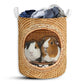 Guinea Pig Bamboo Wave - Laundry Basket - Owls Matrix LTD