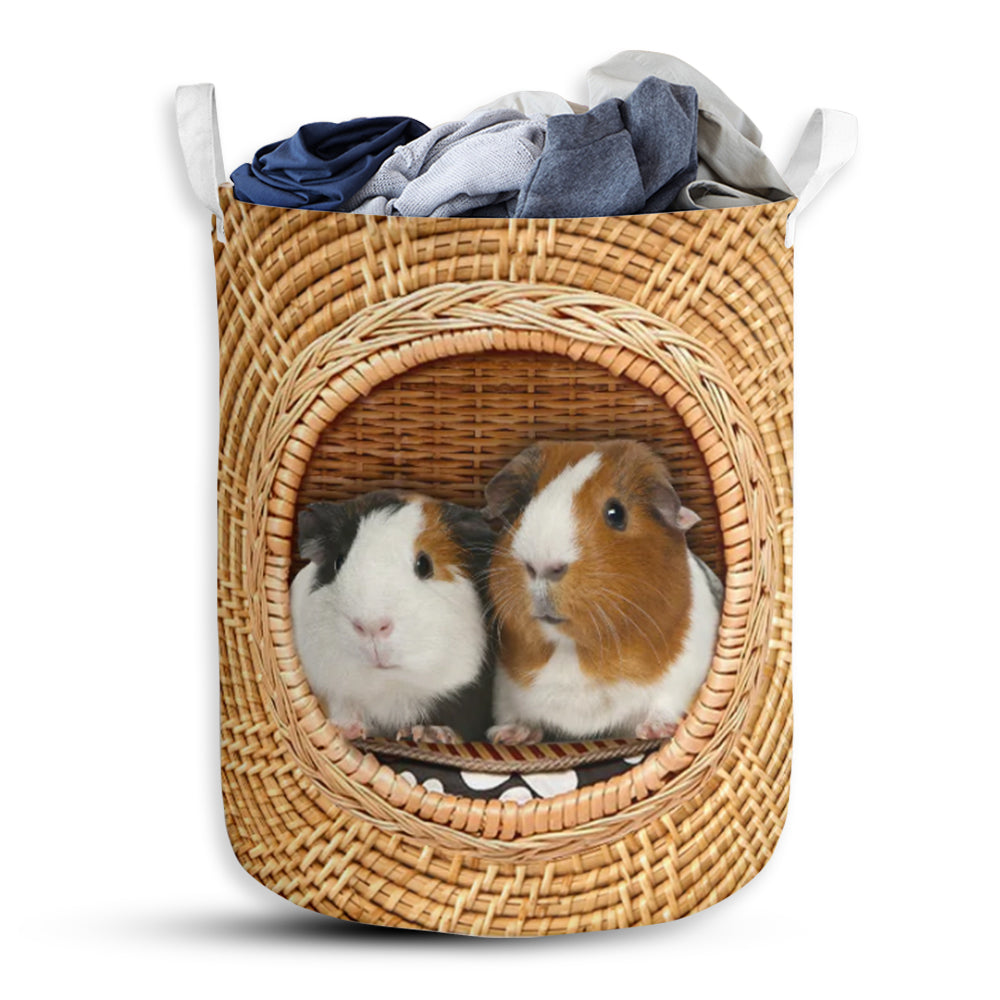 Guinea Pig Bamboo Wave - Laundry Basket - Owls Matrix LTD