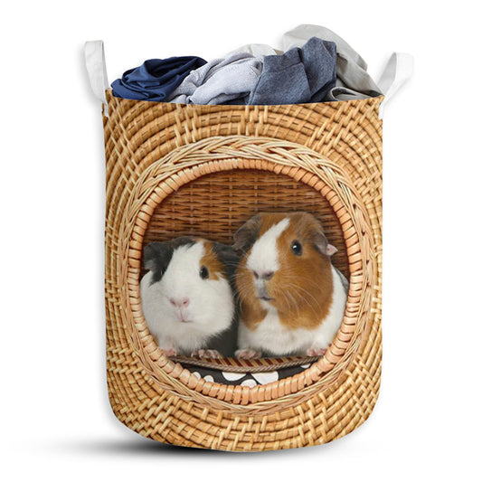 Guinea Pig Bamboo Wave - Laundry Basket - Owls Matrix LTD