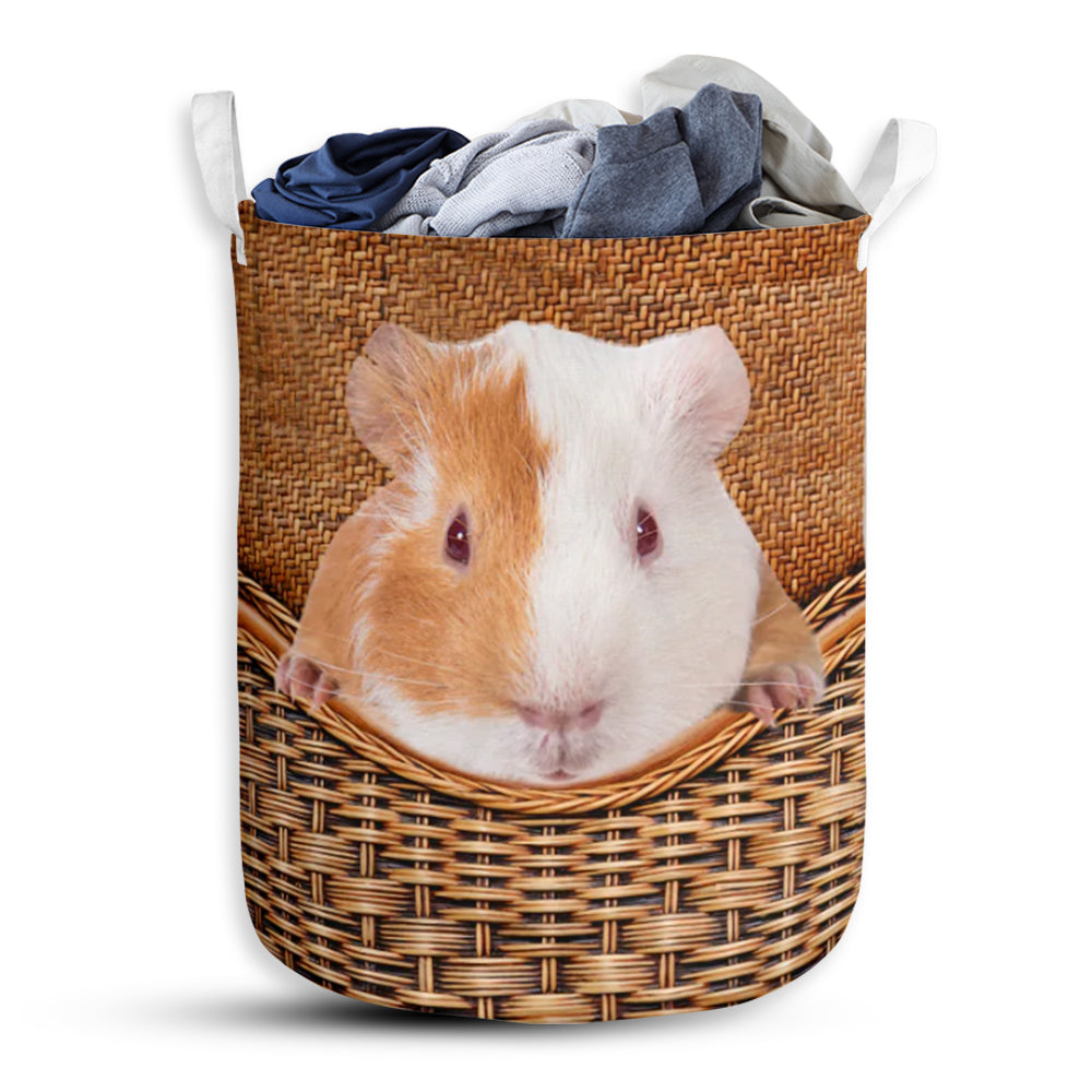 Guinea Pig Rattan Teaxture - Laundry Basket - Owls Matrix LTD