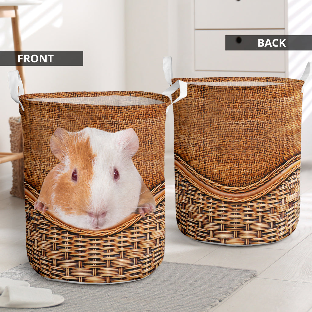 Guinea Pig Rattan Teaxture - Laundry Basket - Owls Matrix LTD