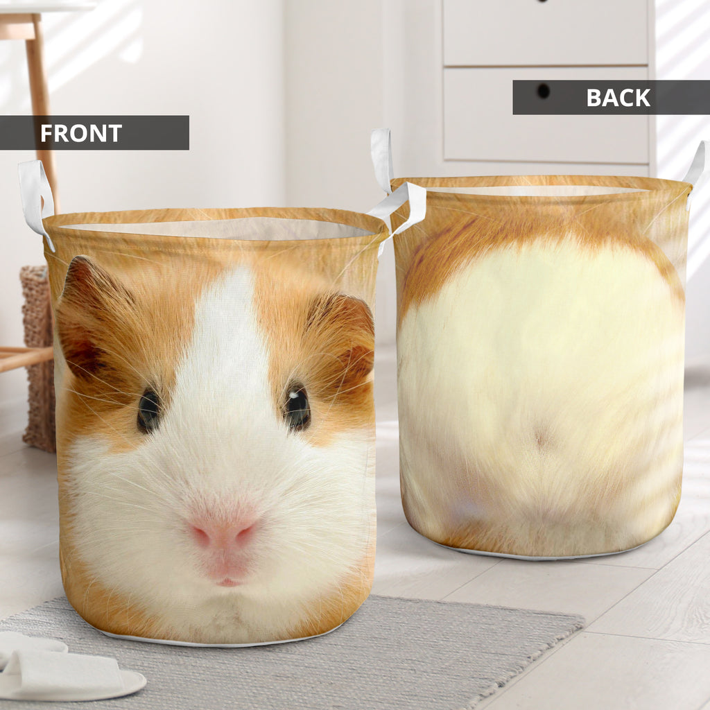 Guinea Pig Cute Face And Butt - Laundry Basket - Owls Matrix LTD