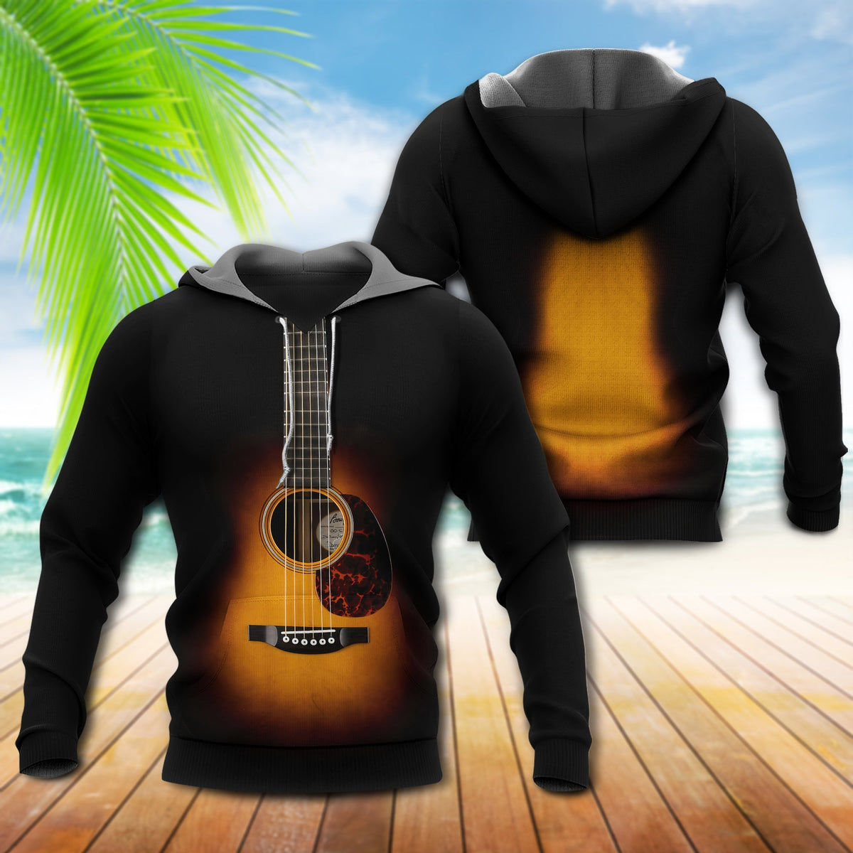 Guitar Black Style - 3D Hoodie