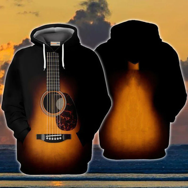 Guitar Black Style Art – 3D Hoodie
