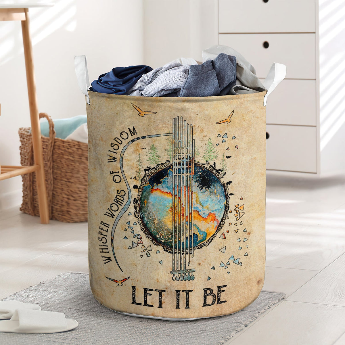 Guitar forest let it be - Laundry basket - LAUB05LIN260222-Owls Matrix