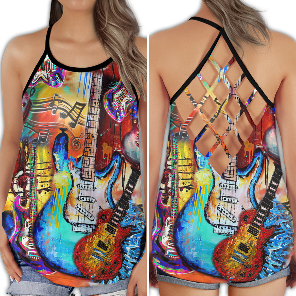 Guitar Is My Soul Melody Vibes - Hollow Tank Top