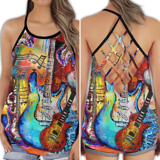 Guitar Is My Soul Melody Vibes - Hollow Tank Top