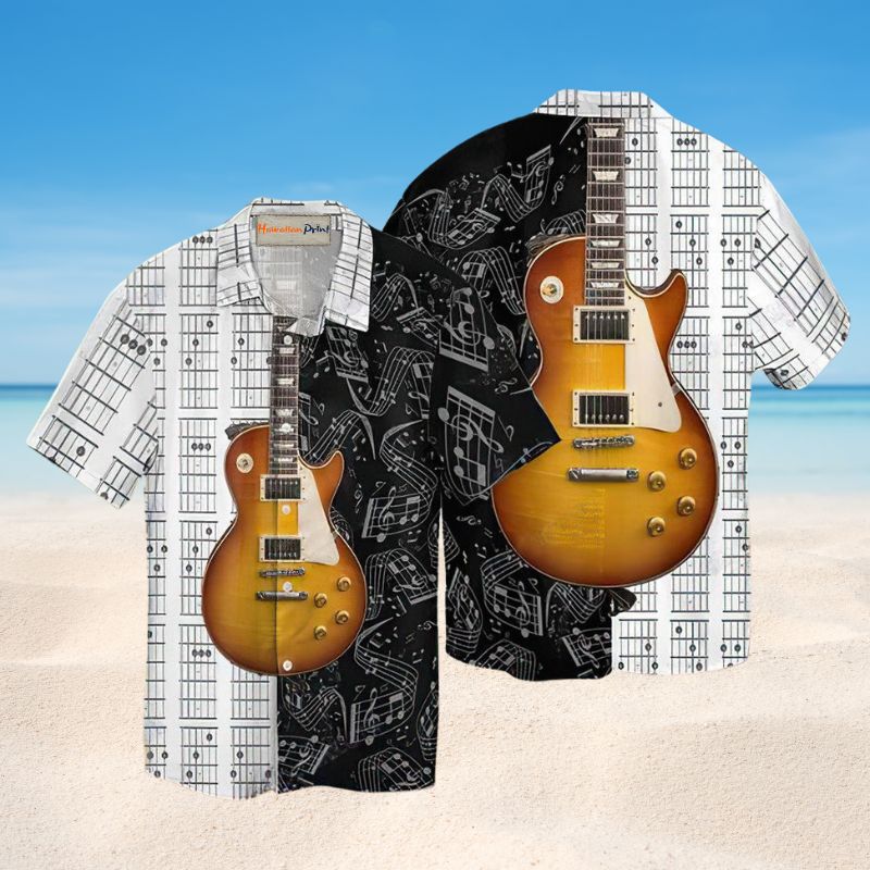 Guitar Les Paul Musician Style – Hawaiian Shirt