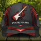 Guitar Red Black Personalized – Classic Cap