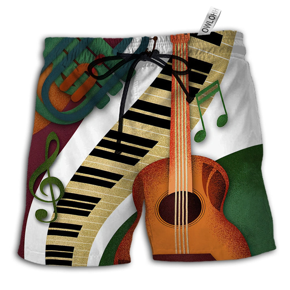 Beach Short / Adults / S Guitar Vintage Classic - Beach Short - Owls Matrix LTD