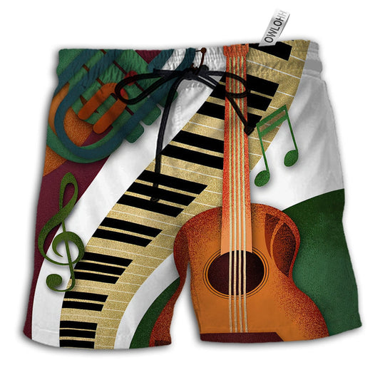 Beach Short / Adults / S Guitar Vintage Classic - Beach Short - Owls Matrix LTD