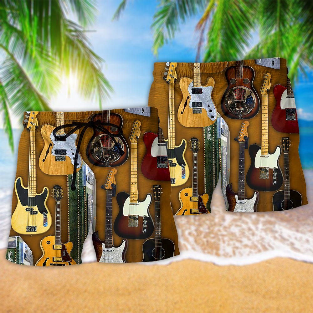 Vintage Guitar Minimal – Beach Short