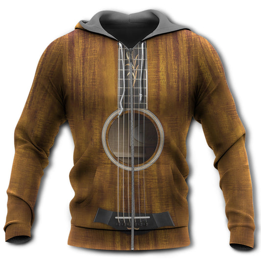 Guitar Vintage Happy Vibe - 3D Hoodie