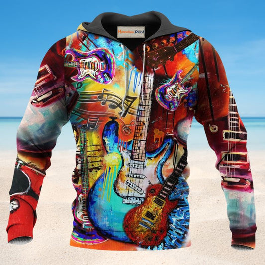Guitar Go Where Style - 3D Hoodie