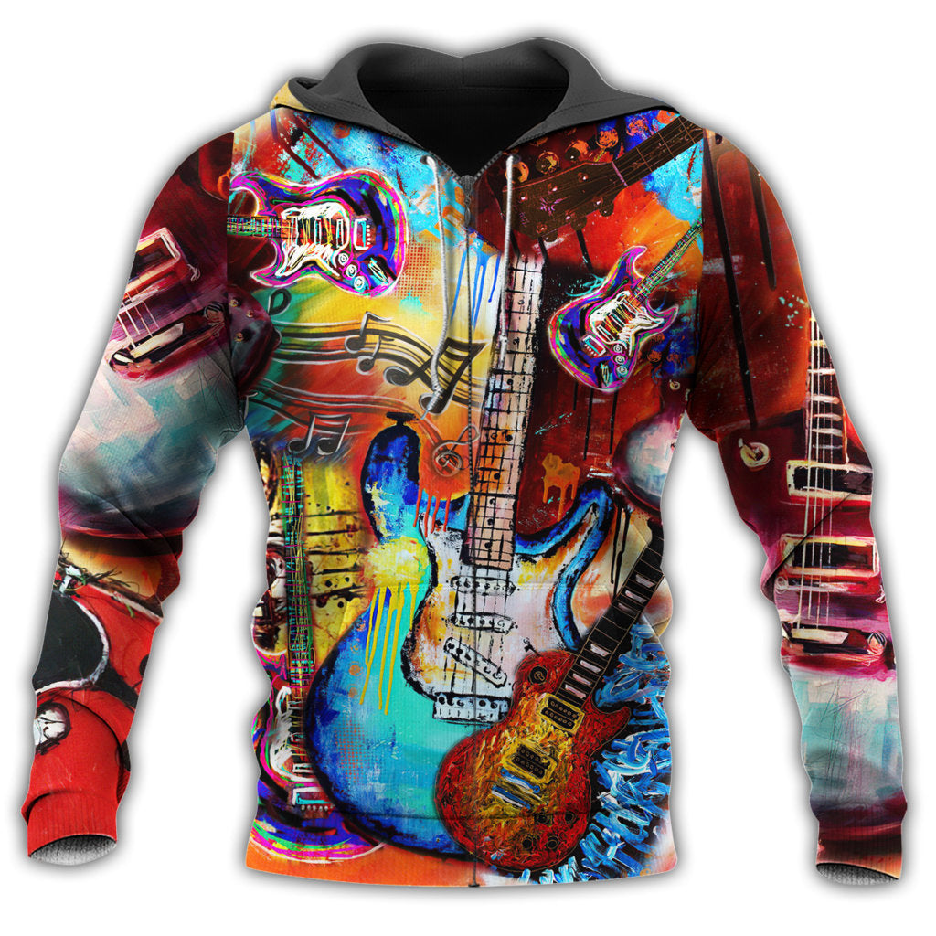 Guitar Go Where Style - 3D Hoodie2