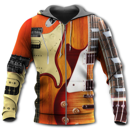 Guitar Is My Soul Vintage Style - 3D Hoodie