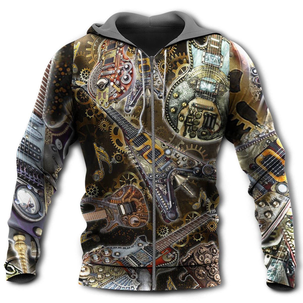 Guitar Machine Style - 3D Hoodie2