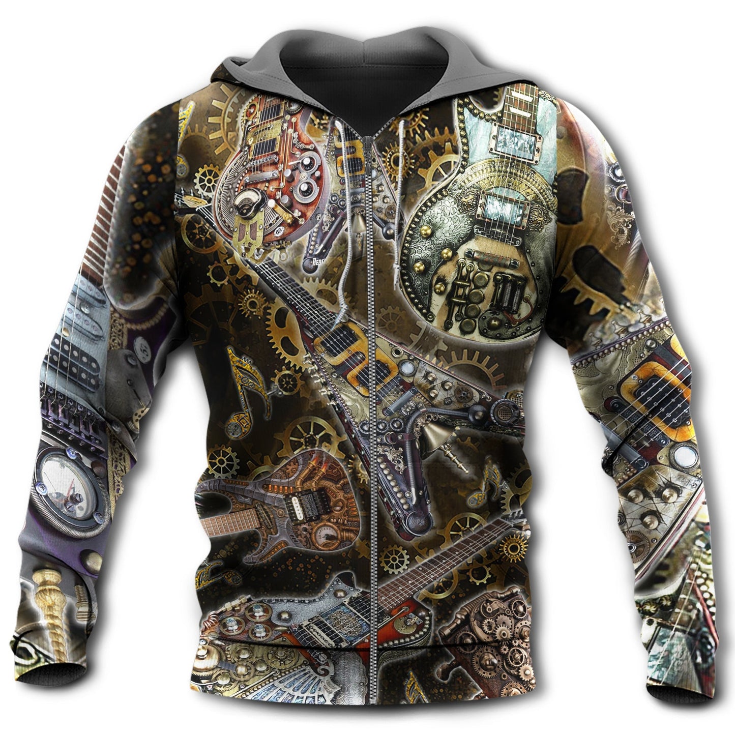 Guitar Machine Style - 3D Hoodie2