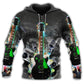 Guitar Mysterious Black Style - 3D Hoodie
