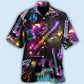 Guitar Neon Music Art Style – Hawaiian Shirt