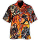 Guitar Skull Fire Art Style Pattern – Hawaiian Shirt