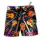 Beach Short / Adults / S Guitar Love Music Style - Beach Short - Owls Matrix LTD