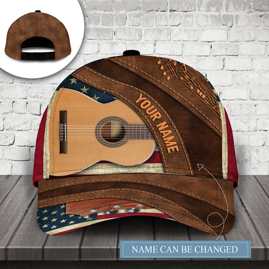 Guitar US Flag Personalized – Classic Cap
