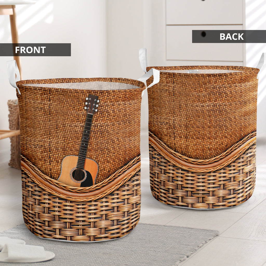 Guitar Rattan Teaxture - Laundry Basket - Owls Matrix LTD