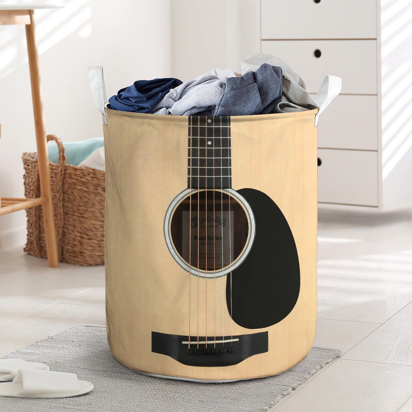Guitar Vintage Style - Laundry Basket - Owls Matrix LTD